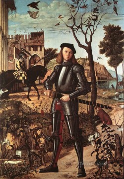 ヴィットーレ カルパッチョ Painting - 騎士の肖像 ヴィットーレ・カルパッチョ